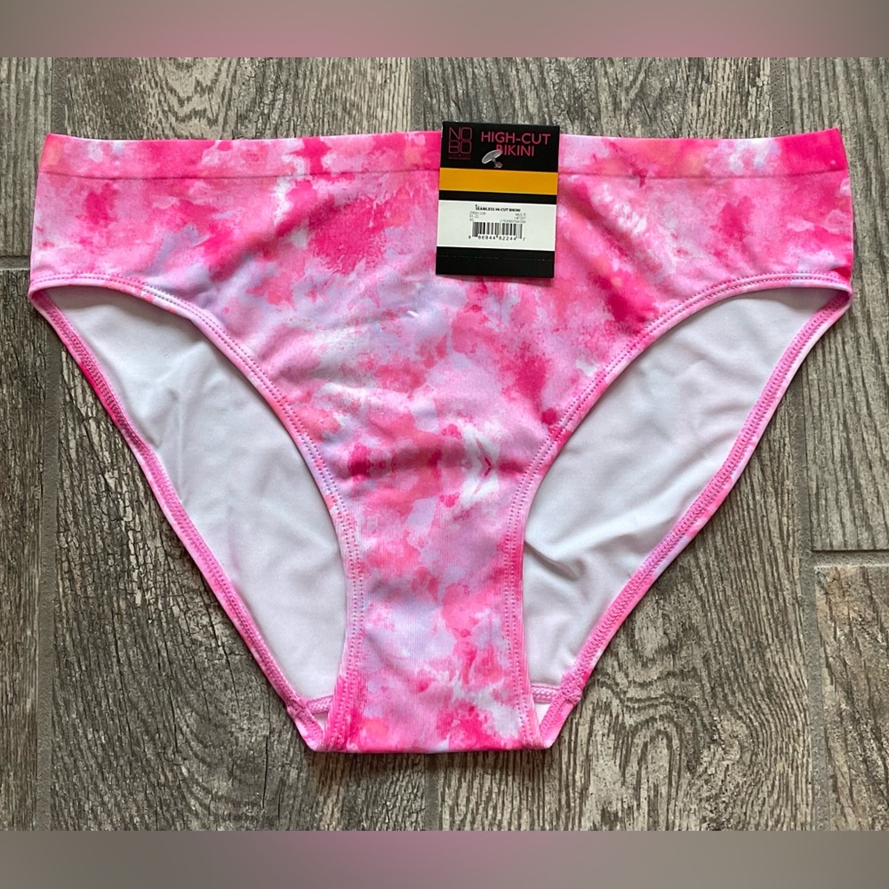 New Nobo, No Boundaries seamless High Cut bikini panties size S Tie Dye